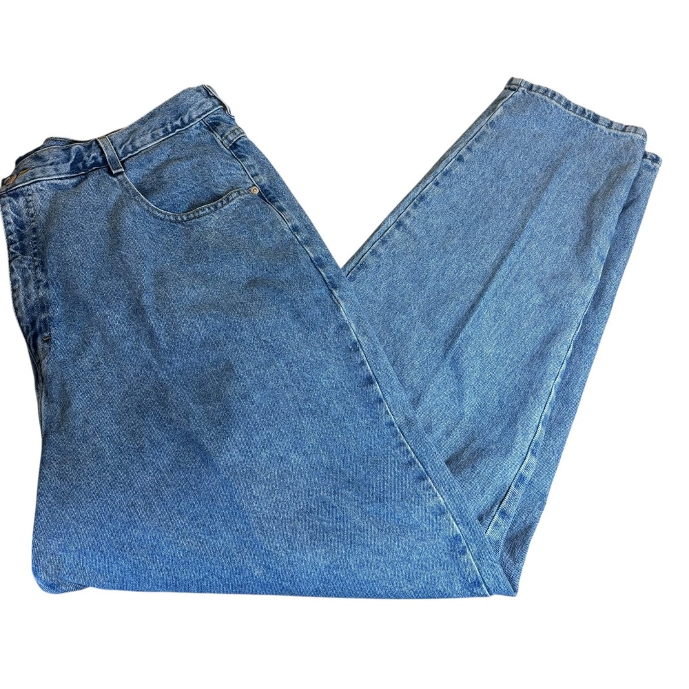 Vintage Avenue Blues Jeans Mens 22 Tall Denim Light Wash High‎ Rise Relaxed
